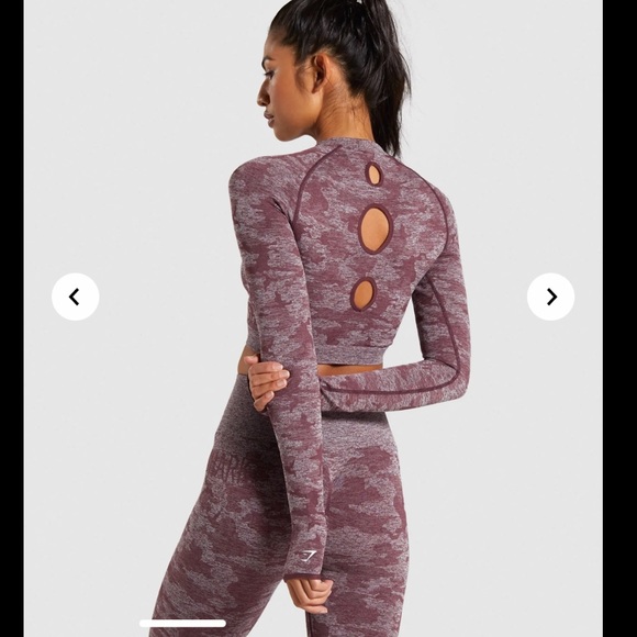 Camo seamless long sleeve crop top - Picture 2 of 6